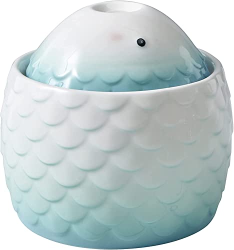 Fuente de agua automática para gatos de porcelana 1L verde