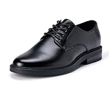 Amazon Essentials Men's Round Toe Derby Dress Shoes, Black, 12