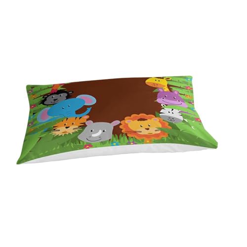Housse de couette lion fermeture éclair pour lit simple microfibre - 6