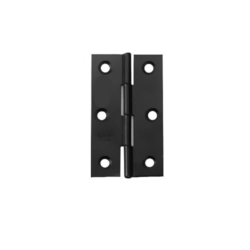 Wonjoxel 3 Inches - 20Pcs Stainless Steel Folding Hinge 20Pcs Door Hinges 2/3/4 Inch Stainless Steel Folding Bifold Butt Cabinet Black With Screws For Furnitures Wooden Box(3 Inches - 20Pcs)