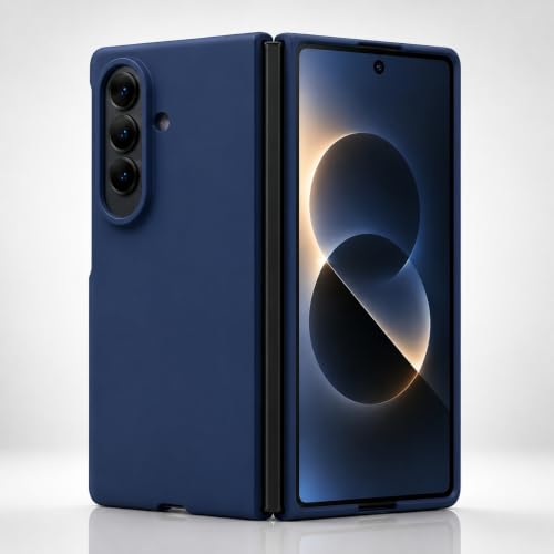 Image of amazon basics Slim Matte Hard PC Back Cover Case for Samsung Galaxy Z FOLD 8 Ultra with Integrated Hinge Protection and Smooth Anti-Fingerprint Finish (Midnight Blue)
