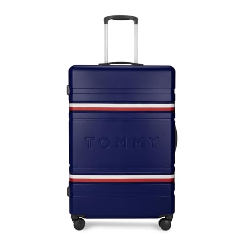 Image of Tommy Hilfiger Berlin Unisex Hard Luggage - Navy, 77Cm Cargo Bag with 4 Wheel Trolley