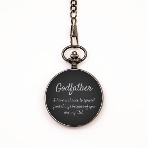 Pocket Watch, for Godfather, Godfather Love Messages, Never Fade Off. for Christmas, Godfather's Birthday, Godfather Present. Godfather, I Have a Chance to Spread Good Things Because of You