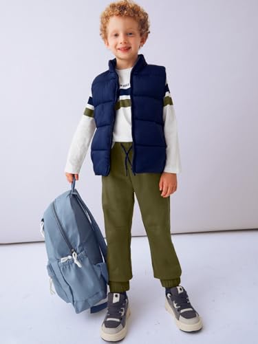 Mayoral Pant t-Shit Vest Set for Boys Blue-Olive4