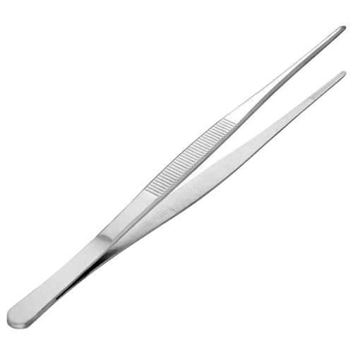 INGJIA Pincette de Cuisine Acier Inoxydable, Pince Cuisine, 30 cm Pince de Chef, Outil de Cuisine pour, Pince Precision Cuisine Outil De Cuisine Longue Pince à Épiler Droite pour Cuisiner Griller