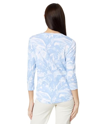 Tommy Bahama Camiseta feminina Ashby Isles Palma Toile, Azul surfe, G