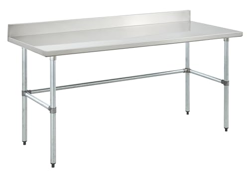 Kratos Commercial Worktable, Stainless Steel Kitchen Prep Open Ba...