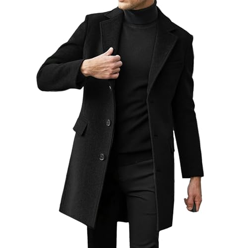 Chaqueta de lana para hombre que evita el frío otoñal sin añadir volumen pesado al cuerpo