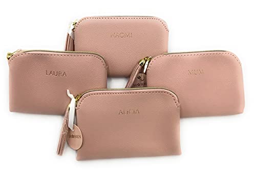 Chosen Personalised 'Courtney' Light Pink Make-up Bag/Purse. Gold Zip with Pink Tassel. Stocking Filler, Gift, Present - Image 2