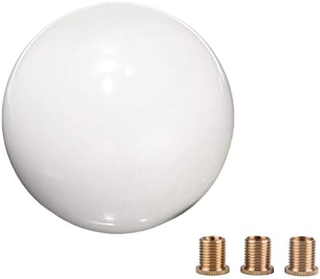 Pure White Round Ball Shift Knob Car Gear Shifter Head Fit Most Manual Automatic Vehicles 5 6 Speed M8 M10 M12