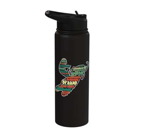 Motor Sled Snowmobile Water Bottle Stainless Steel
