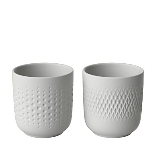 Villeroy & Boch - Manufacture Collier Blanc Mug Set of 2, Premium Porcelain, White, 8.5 x 8.5 x 9cm