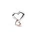 PANDORA Two-tone Openwork Infinity Heart Charm - Gift for Her - Compatible Moments Rose & Sterling Silver - With Gift Box