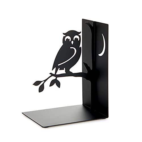 Balvi Buchstütze Book Guard Farbe Schwarz Buchstütze für das Bücherregal in Eulenform Lustiges Access