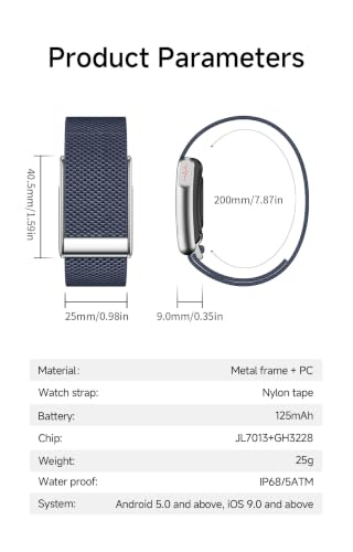 Image of Loop Smart Band Fitness Health Activity Tracker ECG PPG Body Temperature, HRV Analysis, 30+ Exercise Modes, Sleep and Stress Monitor, Subscription Free Screenless Smart Bracelet (Khaki Beige)