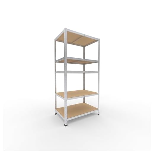 shelfplaza® HOME Schwerlastregal 180x90x60cm verzinkt/Metallregal mit 5 Böden/als Kellerregal, Garagenregal, Werkstattregal oder Lagerregal/Steckregal Metall mit 175kg Tragkraft