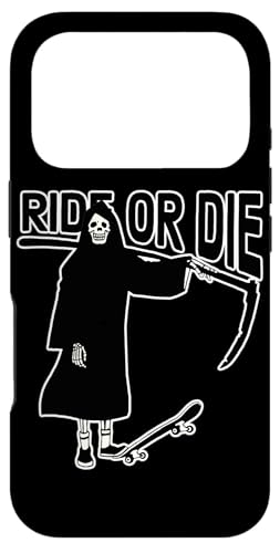 Ride or Die Grim Reaper �X�P�[�^�[ �X�P�[�g�{�[�h �X�P�[�g�{�[�_�[ �X�}�z�P�[�X iPhone 17 Pro �p