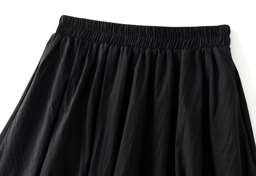 Wellwits Women's Gathering Midi Bubble Skirt2