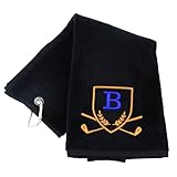 Always Looking Good Serviette de golf avec broderie monogrammée et...