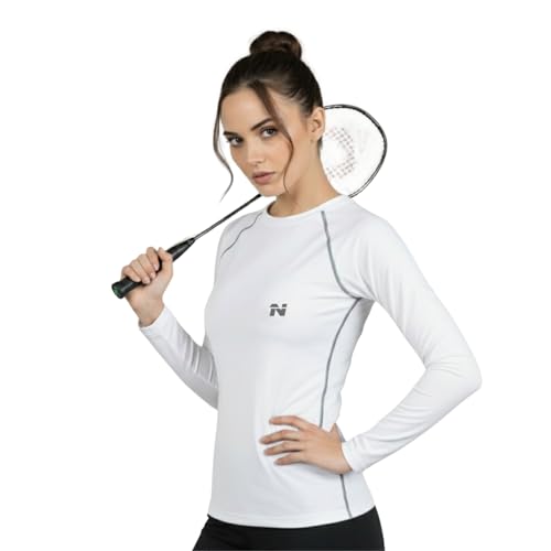 Image of NINQ Women's Long Sleeve Compression T-Shirt for Gym, Running, Yoga & Sports Wear