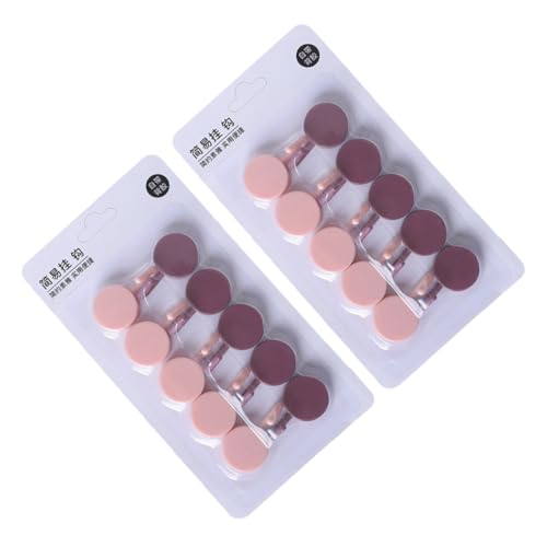 FONDOTIN 10個 粘着式壁掛けフック キッチンツール用 免打孔プ 耐荷重製 自在収納 衣類帽子バッグ対応 洗面所台所クローゼット用シンプル装飾