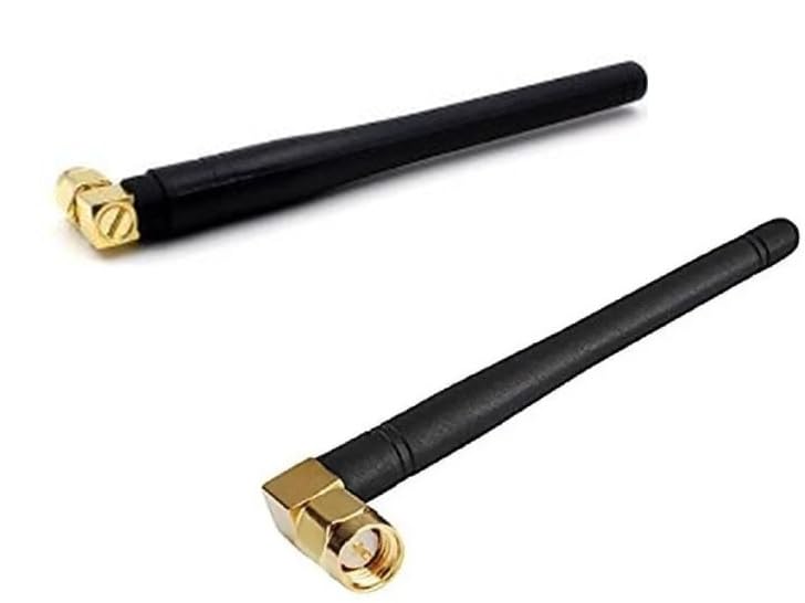 NBR 5dbi SMA Male Right Angle Fixed 2.4Ghz 5GHz Omni Rubber Duck Whip WiFi Bluetooth Antenna Lightweight Dual-Band Antenna Waterproof- 2 pc.-image-20