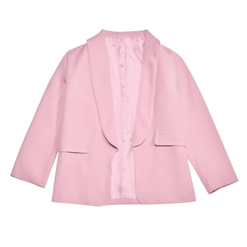 Blazer Jacket for Teen Girls Y2K Solid Long Sleeve Lapel Formal Suit Coat Plus Casual Open Front Dress Tops with Inner Pocket2