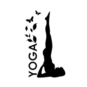 Auto Stickers En Stickers Honden 10.7 Cm * 17.5 Cm Vinyl Decal Yoga Pose Vrouw Vlinders Meditatie Auto Stickers Zwart…