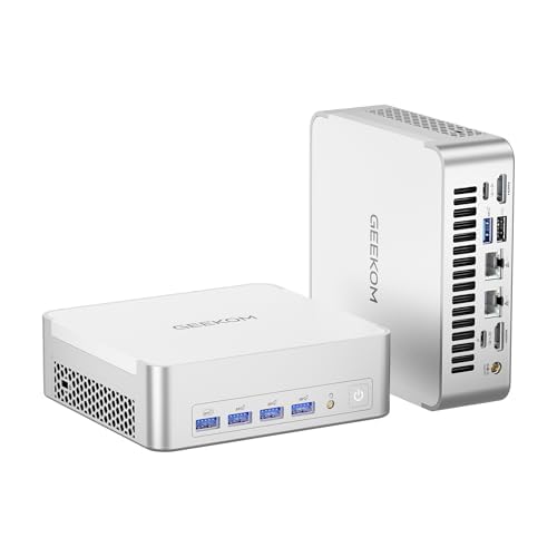 GEEKOM XT1 Mega AI Mini-PC, processore Intel Ultra U9-185H di 14a generazione (16K/22T, fino a 5,1 GHz), 32 GB di RAM DDR5, 1 TB SSD, Mini PC Desktop Windows 11 Pro, WiFi 7/BT 5.4/2.5G LAN/USB4.0/8K