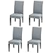 JFYLLY Esszimmerstuhl Schonbezug,High Stretch abnehmbare waschbare Stoffstuhlbezüge für Home Party Hotel Hochzeitszeremonie Belegbezüge für Stühle, Light Gray-Set of 4