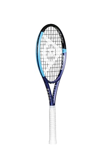 Dunlop FX 500 - Mini Raqueta - Accesorio de Tenis Coleccionable en Violeta/Negro/Cian - Mini decoración de Tenis Regalo para Jugadores y Aficionados