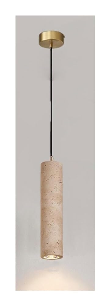 TONFON Modern Home Decoration Chandelier Wabi Sabi Yellow Travertine Pendant Light Adjustable Spotlight Hanging Lamp for Kitchen Island Living Room Bedroom Bedside Dining Room Hallway