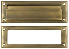 8.87 in. Mail Slot with Interior Frame Antique