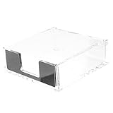 OSALADI Memo Pad Halter aus Acryl Schreibtisch Organizer für Notizzettel und Büroklammern Leicht und Vielseitig zur Aufbewahrung und Dekoration für Schreibtisch und Wohnung