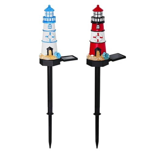 Luces solares impermeables – Lámpara de torre de vigilancia al aire libre, decoración de iluminación de jardín resistente a la intemperie, sistema de luz solar para patio, iluminación duradera