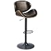 Signature Design By Ashley - Bellatier Tall Upholstered Swivel Barstool - Contemporary Style - Black/Brown
