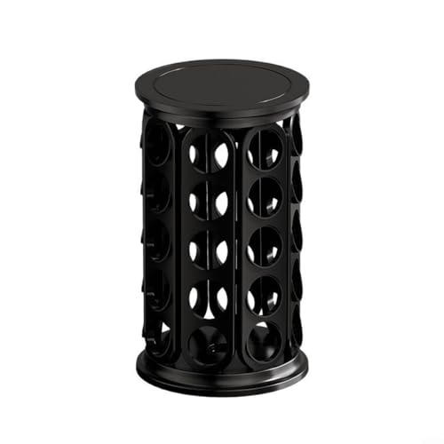 ComfyHarbor Soporte giratorio para cápsulas de café, soporte organizador con giro de 360 grados para 40 cápsulas, organizador de encimera de cocina de escritorio ABS para un fácil acceso, negro (negro