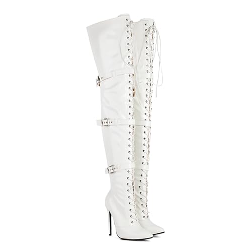 Bottes au-dessus du genou pour femme avec bottes à talons hauts