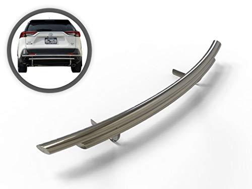 VANGUARD VGRBG-1999SS Stainless Steel Double Layer Rear Bumper Guard | Compatible with 19-24 Toyota RAV4 Excludes TRD Models