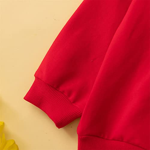 Toddler Baby Valentine's Day Outfit Boy Girl Sweatshirt Crewneck Pullover Long Sleeve Shirt Fall (RD1, 12-18 Months)4