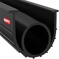 Jin&Bao Garage Door Bottom Weather Stripping Rubber Seal with T-Ends 5/16" - Protect Your Garage from Weather, Insects, and Dust with Premium Garage Door Draft Stopper?20FT, Black?
