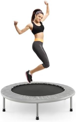 97 cm Mini Trampoline, Fitness Trampoline, Foldable, Children's Trampoline up to 150 kg Load Capacity