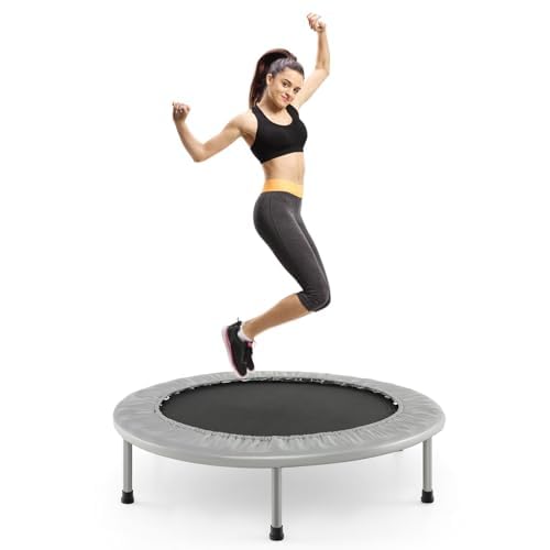 FANTASK φ97 cm, mini trampolino da fitness, pieghevole, portata fino a 150 kg