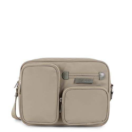 Sac bandoulière Lancaster femme gris 25x20x8 cm | Sac à main chic Galet