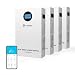 48V 135Ah(4 PACK) Wall-Mounted LiFePO4 Battery with 100A BMS, Max. 5120W Power,10000+ Cycles, Suit for Solar,Back UP Power,Off-Grid