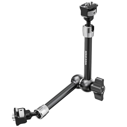 NEEWER 11' Magic Arm Articulado con 360° Cabeza de Bola y Pasador Localización para ARRI, Monitor Mount con 1/4' Tornillo para DSLR Cámara Acción Monitor Luz Video Compatible con SmallRig Jaula, ST16