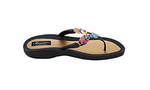 Women's 24768G Marble Deluxe Beaded Waterproof Sole Beach Thong Sandals2