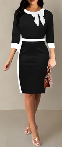 Image of Xinlees Women's Bodycon Pencil Dress Sexy Short Ruffles Sleeve Clubwear Basic Fitted Outfits Casual Midi Dresses