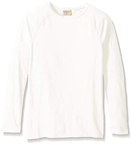 Nudie Jeans Men's Raw Hem Slub, Off White, 001