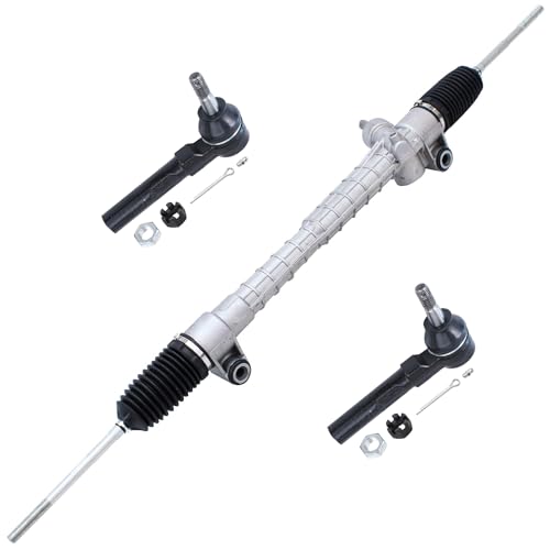 Detroit Axle - Electric Power Assisted Rack & Pinion Kit for 2004-2012 Chevy Malibu Pontiac G6 Saturn Aura Complete Electric Power Assisted Rack & Pinion Assembly 2 Outer Tie Rod Ends Replacement